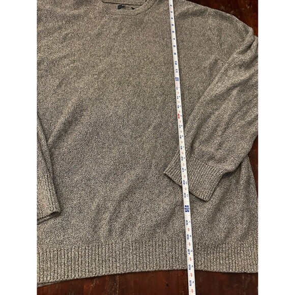 Prana Knit Sweater Mens XXL Gray Slim Fit Long Sleeve 100% Organic Cotton MC1 - Picture 3 of 5